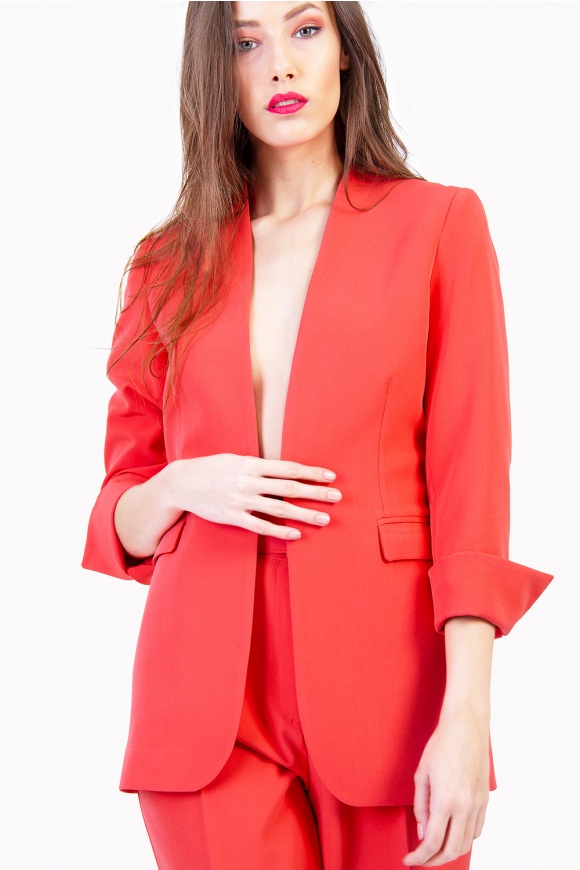 red longline blazer