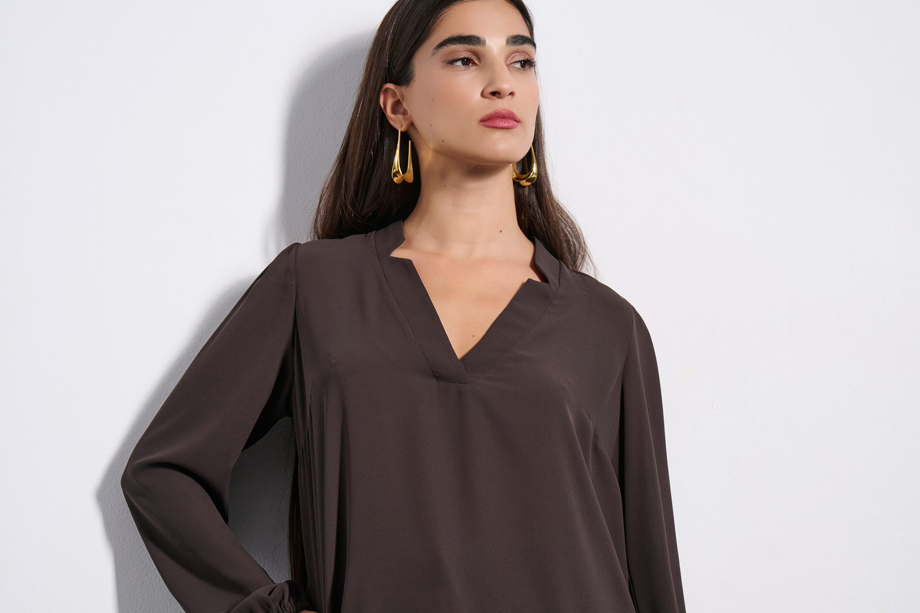 ΜΠΛΟΥΖΑ 3225101 DARK BROWN