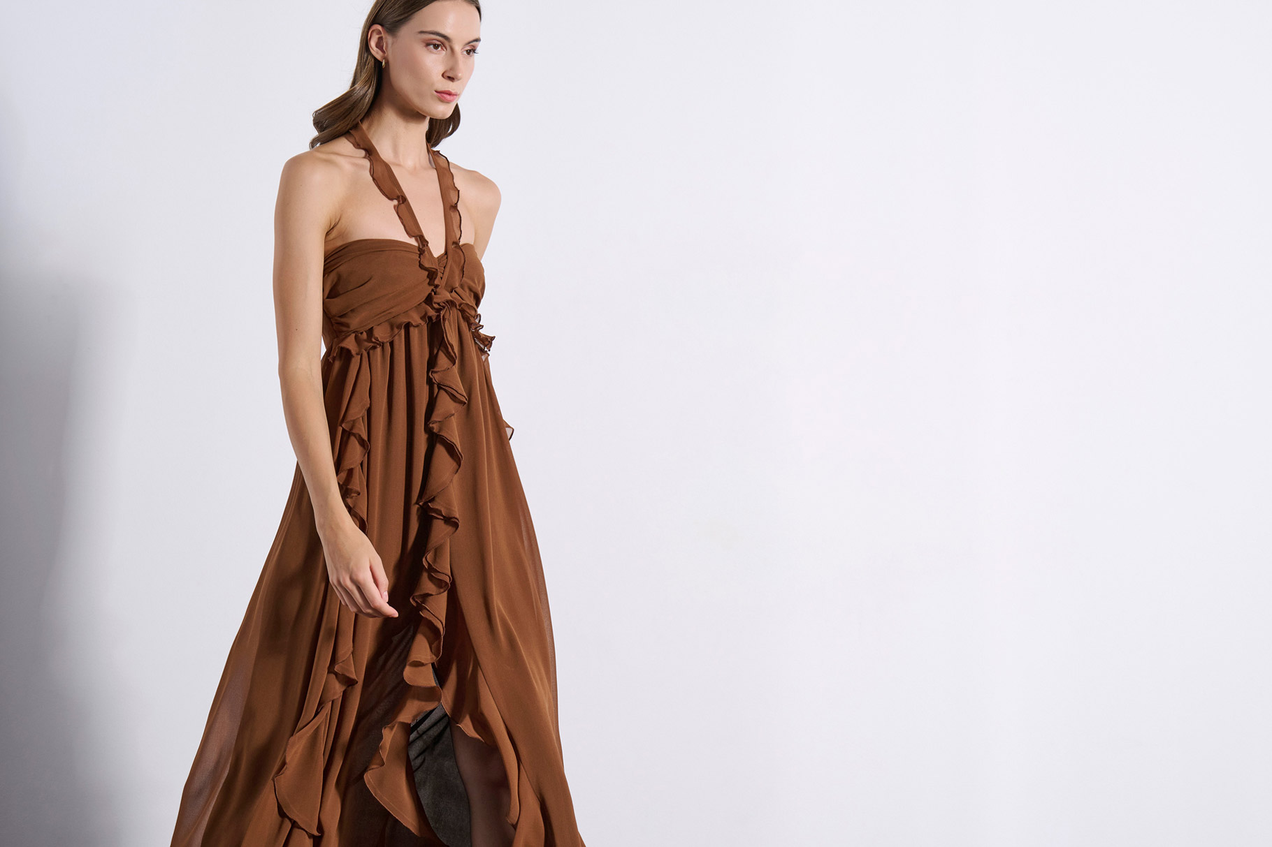 MAXI DRESS 3225930 CHOCOLATE