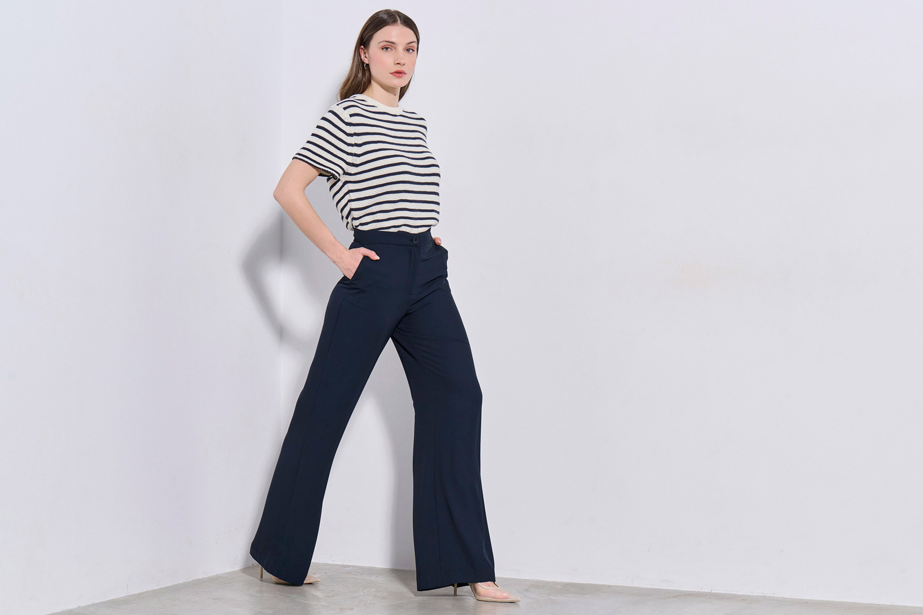TROUSERS 3126460 MARINE BLUE