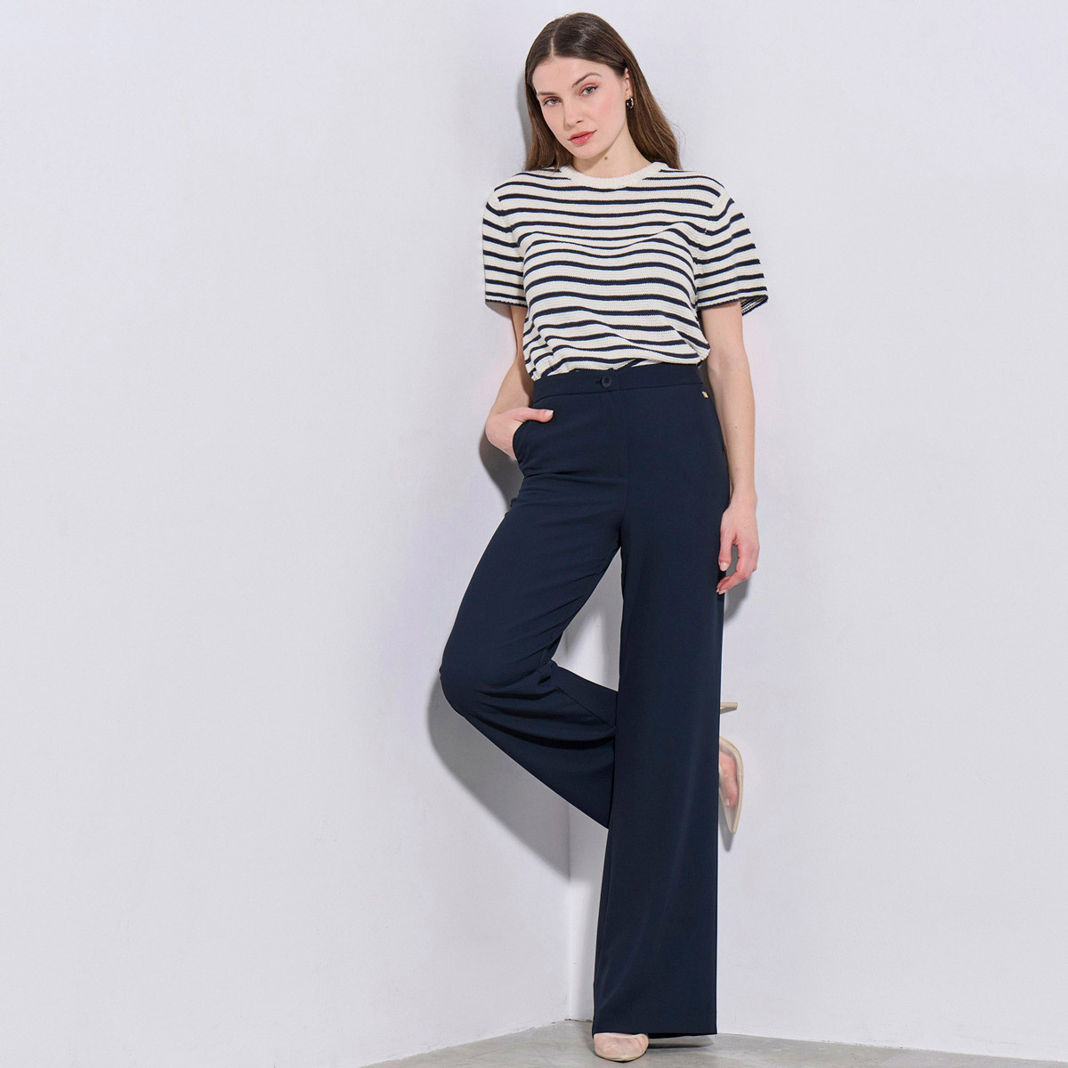 TROUSERS 3126460 MARINE BLUE