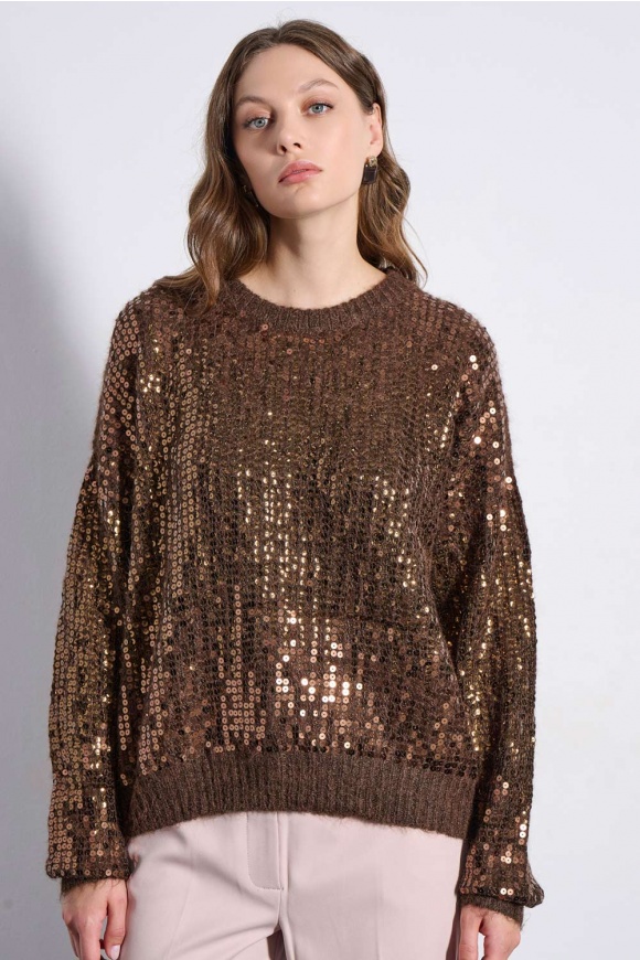 SWEATER 2225047 BROWN