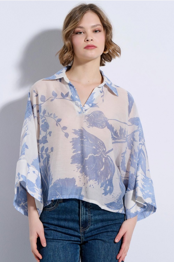 ΜΠΛΟΥΖΑ 3126142 INDIGO BLUE