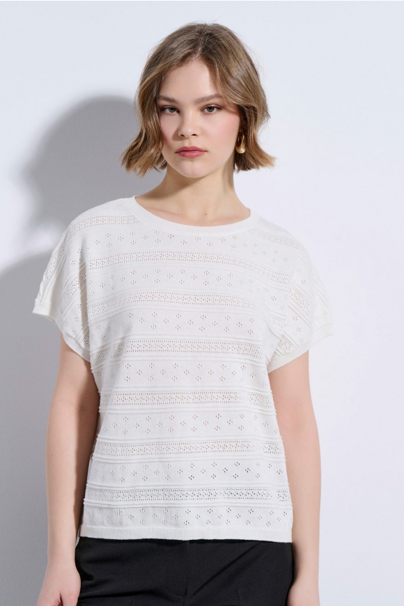 BLOUSE 2126003 OFF WHITE