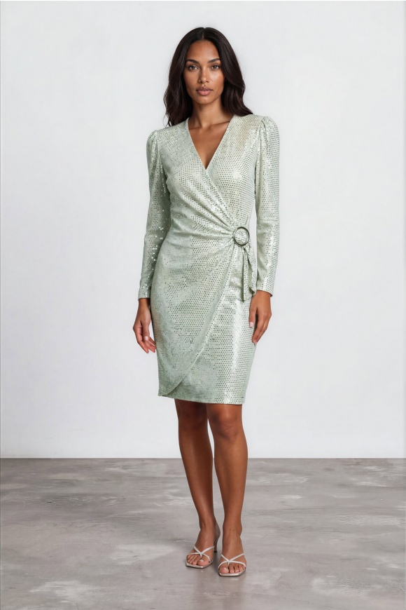 MINI CROSSED DRESS 3120903BRG